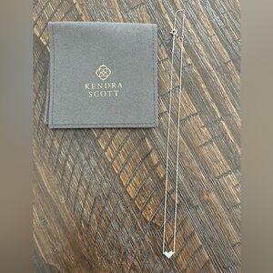 Kendra Scott 14K White Gold Diamond Heart Necklace and Matching Bracelet Set